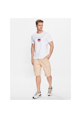 Gant Тишърт Shield 2003023 Бял Regular Fit - Pepit.bg