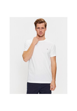 Gant Тишърт Slim Shield Ss 2003185 Бял Slim Fit - Pepit.bg