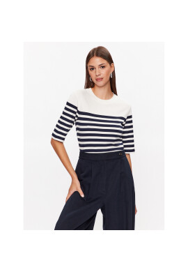 Gant Тишърт Striped 4203481 Бял Regular Fit - Pepit.bg