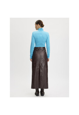 Gestuz Кожена пола 10908393 Кафяв Relaxed Fit - Pepit.bg