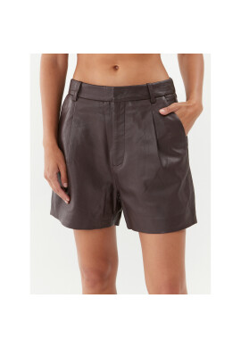 Gestuz Кожени шорти 10908177 Кафяв Slim Fit - Pepit.bg