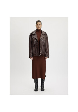 Gestuz Кожено яке 10908392 Кафяв Relaxed Fit - Pepit.bg