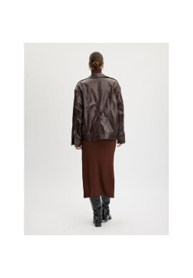 Gestuz Кожено яке 10908392 Кафяв Relaxed Fit - Pepit.bg