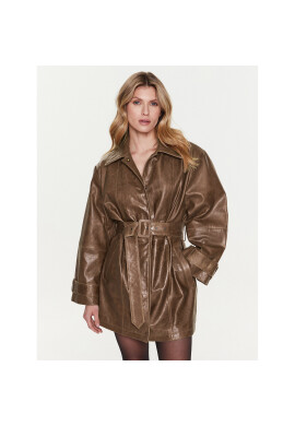 Gestuz Кожено яке Rue 10906851 Кафяв Oversize - Pepit.bg