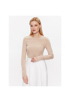 Gina Tricot Блуза Basic 18863 Бежов Slim Fit - Pepit.bg
