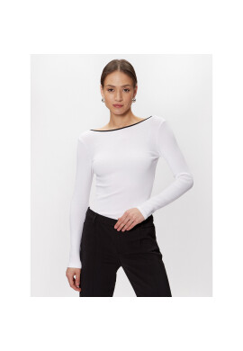 Gina Tricot Блуза Scooped 18862 Бял Regular Fit - Pepit.bg