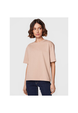 Gina Tricot Тишърт Basic 10469 Бежов Regular Fit - Pepit.bg