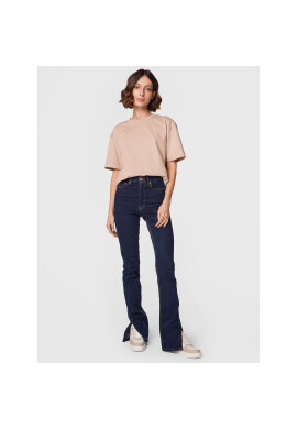 Gina Tricot Тишърт Basic 10469 Бежов Regular Fit - Pepit.bg