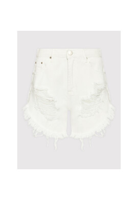 Glamorous Дънкови шорти KA6744 Бял Regular Fit - Pepit.bg