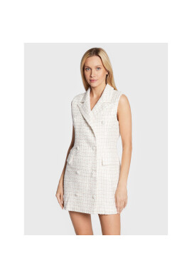 Glamorous Плетена рокля CK6798 Бял Regular Fit - Pepit.bg