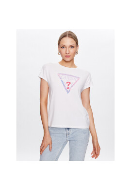 Guess Блуза Flowers Triangle W3GI39 K68D2 Бял Oversize - Pepit.bg