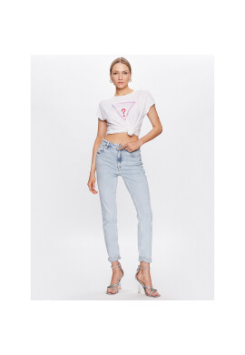 Guess Блуза Flowers Triangle W3GI39 K68D2 Бял Oversize - Pepit.bg