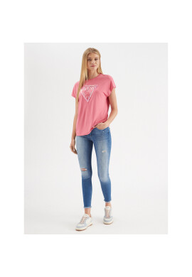 Guess Блуза Flowers Triangle W3GI39 K68D2 Розов Oversize - Pepit.bg