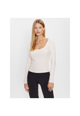 Guess Блуза V3BP12 K8RT2 Екрю Slim Fit - Pepit.bg