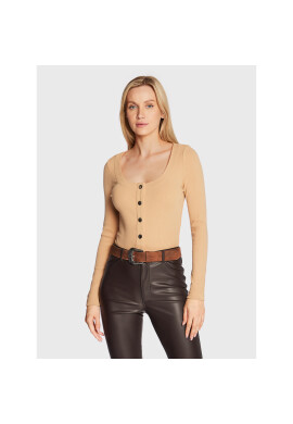 Guess Блуза W2YP10 K8RT2 Бежов Slim Fit - Pepit.bg