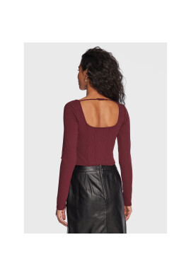 Guess Блуза W3RP18 KB9E2 Бордо Slim Fit - Pepit.bg