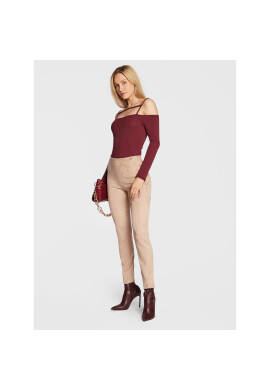 Guess Боди W2BP54 K49A1 Бордо Slim Fit - Pepit.bg