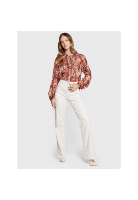 Guess Дънки W3RA33 D4WG3 Бял Authentic Straight Fit - Pepit.bg