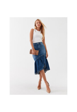 Guess Дънкова пола W3YD0E D4H77 Син Slim Fit - Pepit.bg