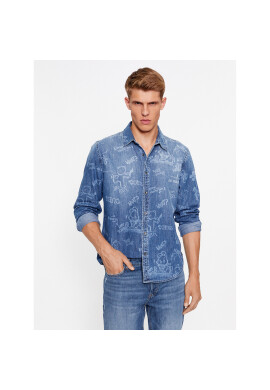 Guess дънкова риза M3BH12 D4U80 Син Regular Fit - Pepit.bg