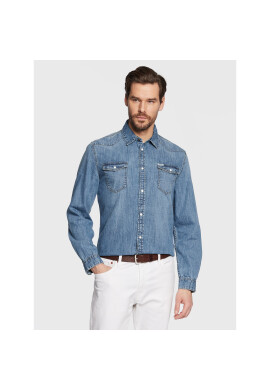 Guess дънкова риза M3GH02 D14LC Син Regular Fit - Pepit.bg