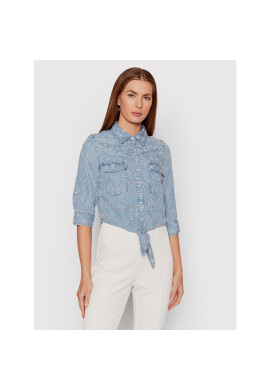 Guess дънкова риза W2GH07 D4MQ3 Син Regular Fit - Pepit.bg