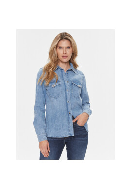 Guess дънкова риза W4RH75 D59K1 Син Regular Fit - Pepit.bg
