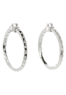 Guess Обици JUBE01 486JW Сребрист - Pepit.bg