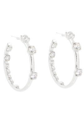 Guess Обици JUBE01 405JW Сребрист - Pepit.bg