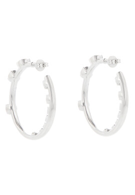 Guess Обици JUBE01 405JW Сребрист - Pepit.bg