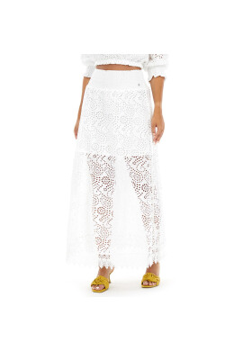 Guess Пола тип трапец Rafa W3GD69 WFDC0 Бял Regular Fit - Pepit.bg