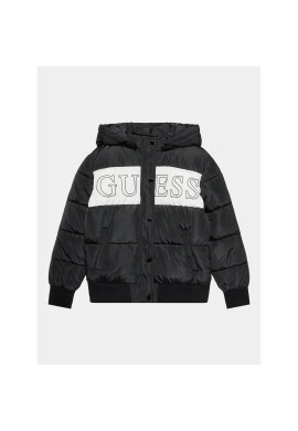 Guess Пухено яке J3BL04 WB240 Черен Regular Fit - Pepit.bg