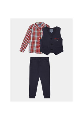 Guess Комплект риза елек и текстилен панталон N3BG02 KAE30 Тъмносин Regular Fit - Pepit.bg