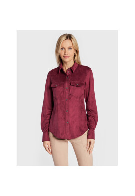 Guess Риза W2BH52 WE0L0 Бордо Regular Fit - Pepit.bg