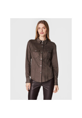 Guess Риза W2BH52 WE0L0 Кафяв Regular Fit - Pepit.bg