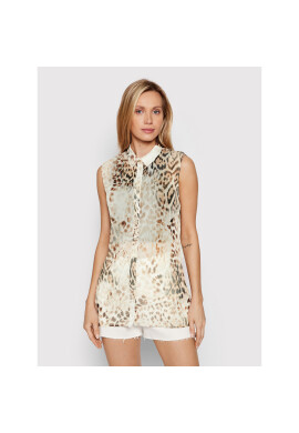 Guess Риза W2GH52 WEL02 Бежов Regular Fit - Pepit.bg