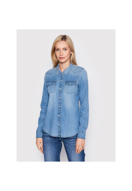 Guess Риза W2GH75 D4NA1 Син Slim Fit - Pepit.bg