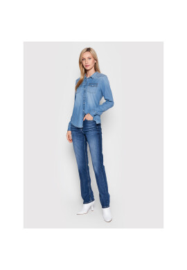 Guess Риза W2GH75 D4NA1 Син Slim Fit - Pepit.bg