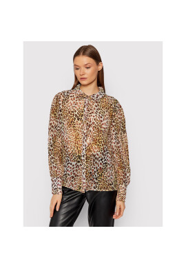 Guess Риза Yora Button W1GH04 RE2E0 Кафяв Regular Fit - Pepit.bg
