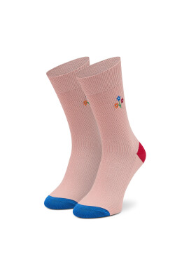Happy Socks Чорапи дълги дамски REBOU01-3000 Розов - Pepit.bg