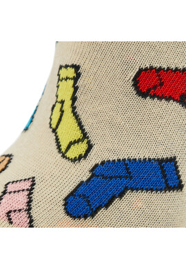 Happy Socks Чорапи къси унисекс SOC38-1300 Бежов - Pepit.bg