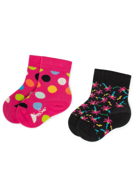 Happy Socks Комплект 2 чифта дълги чорапи детски KBDO02-9300 Розов - Pepit.bg