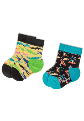 Happy Socks Комплект 2 чифта дълги чорапи детски KVLC02-9300 Цветен - Pepit.bg