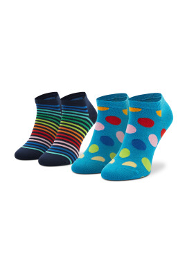 Happy Socks Комплект 2 чифта къси чорапи унисекс MIS02-6500 Син - Pepit.bg