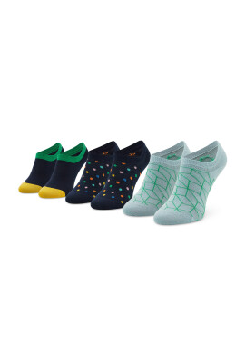 Happy Socks Комплект 3 чифта къси чорапи унисекс DOT39-6500 Цветен - Pepit.bg