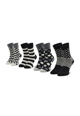 Happy Socks Комплект 4 чифта дълги чорапи унисекс XCBW09-9100 Черен - Pepit.bg