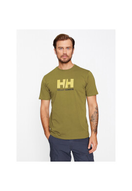 Helly Hansen Тишърт Logo 33979 Зелен Regular Fit - Pepit.bg