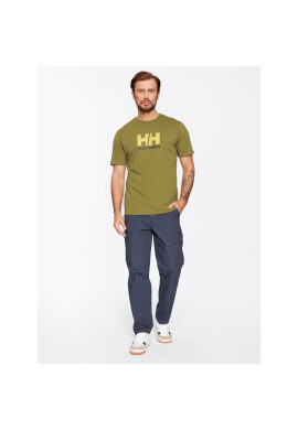 Helly Hansen Тишърт Logo 33979 Зелен Regular Fit - Pepit.bg