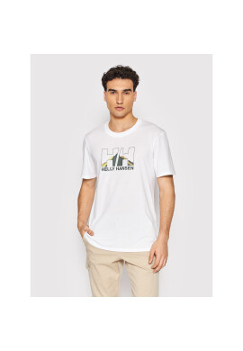 Helly Hansen Тишърт Nord Graphic 62978 Бял Regular Fit - Pepit.bg