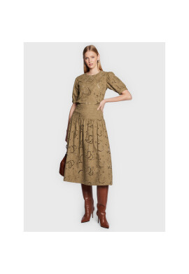 Herskind Миди пола Ingrid 4662831 Кафяв Regular Fit - Pepit.bg